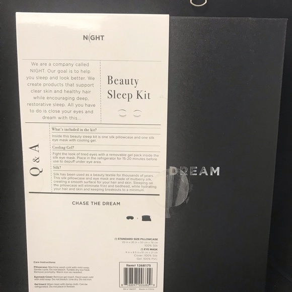 Night Beauty Sleep Kit Silk Eye Mask + Pillowcase - Picture 2 of 3